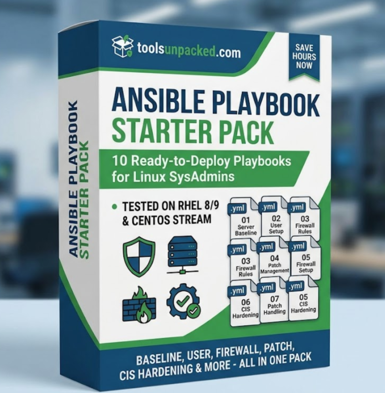 Ansible Playbook Starter Pack cover image for Linux server automation and upgrade preparation