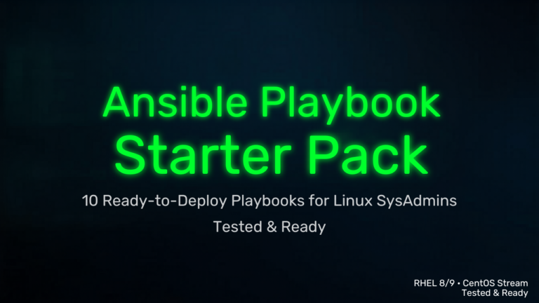 Ansible Playbook Starter Pack — 10 Ready-to-Deploy Playbooks for Linux SysAdmins