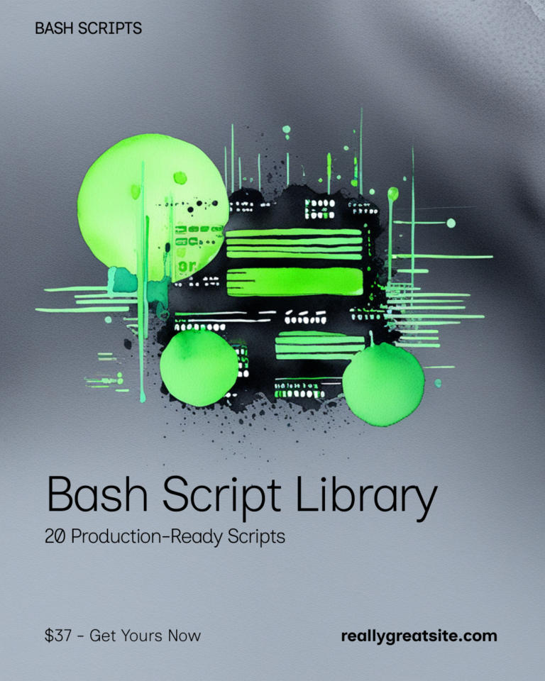 Bash Script Library — 20 Production-Ready Scripts for Linux SysAdmins