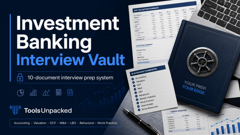 Investment banking prep and interview questions