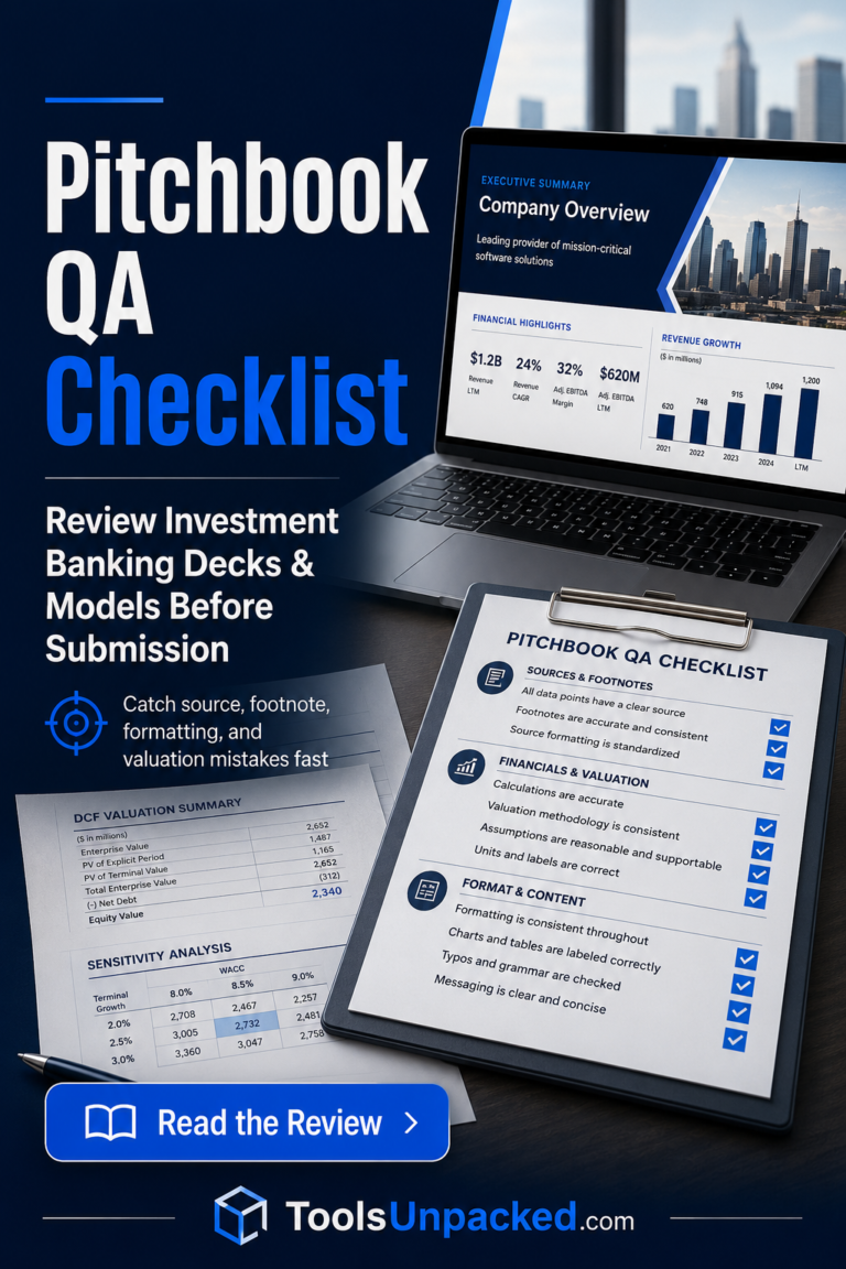 VP Pitchbook Sign-Off Checklist System: Pre-Submission QA for Analysts