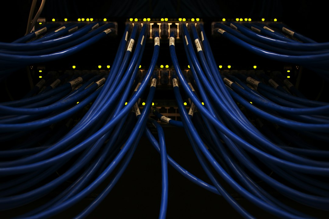 Network cabling representing cloud infrastructure and load balancer connectivity